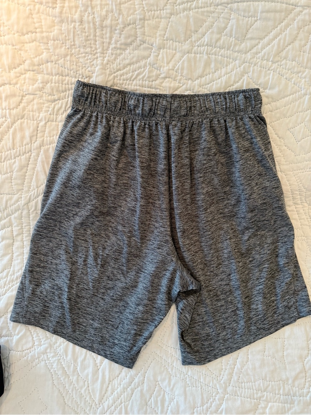 Men's Heather Gray Athletic Shorts with Elastic Waist